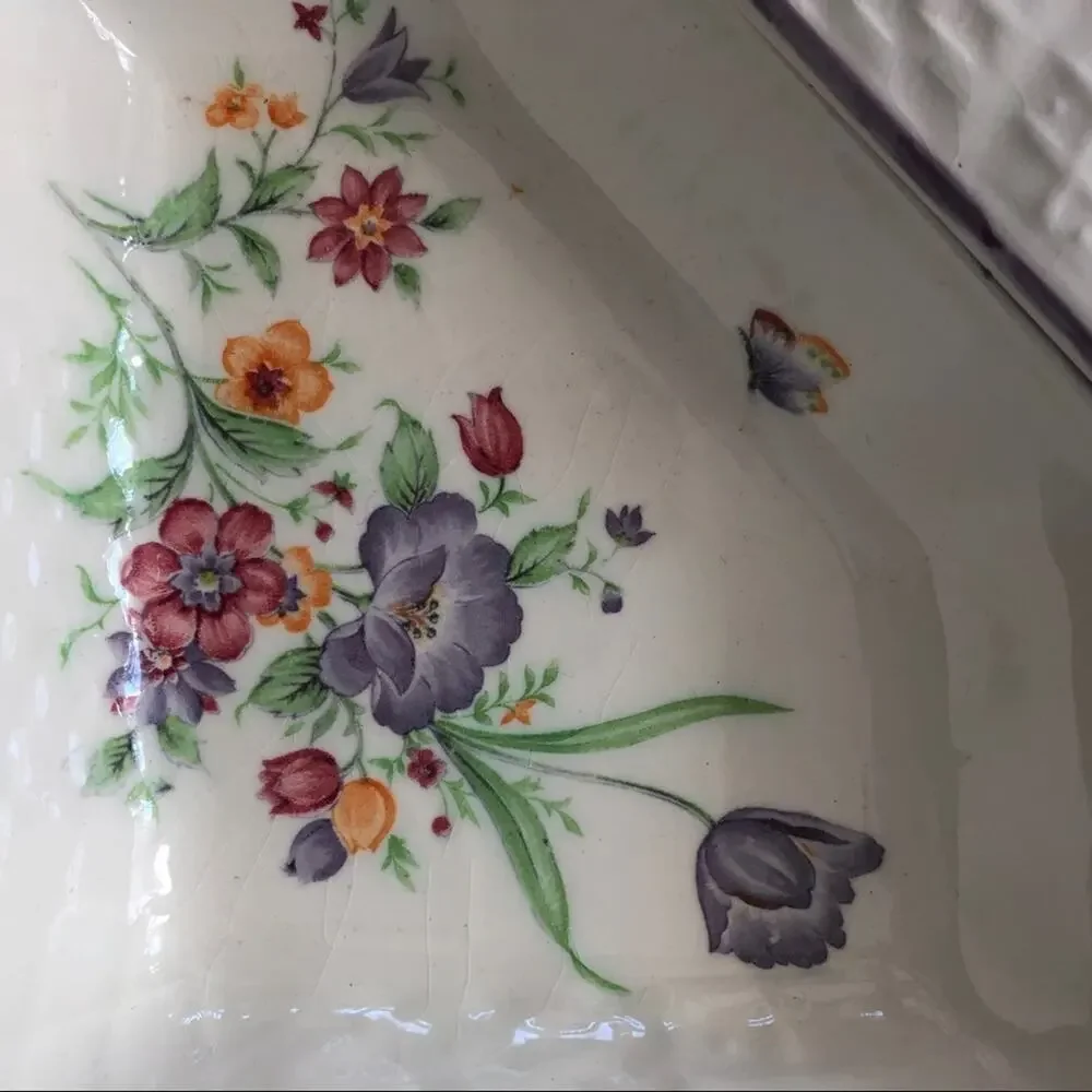 Vintage Condiment Dish Tominaga Japan Relish Dip Veggie Grannycore CRAZING